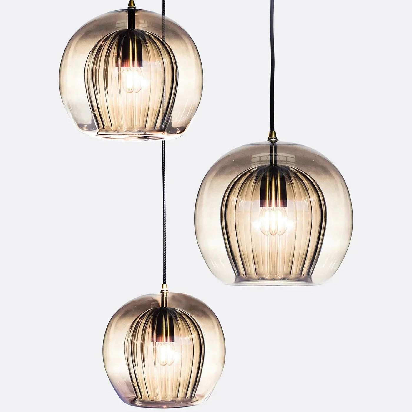 Modern Pleated Glass Pendant Light