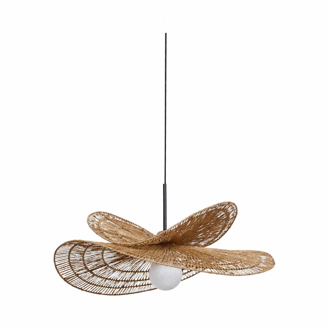Florevian Tiered Shade Pendant Light with Woven Textured Design for Dining Room