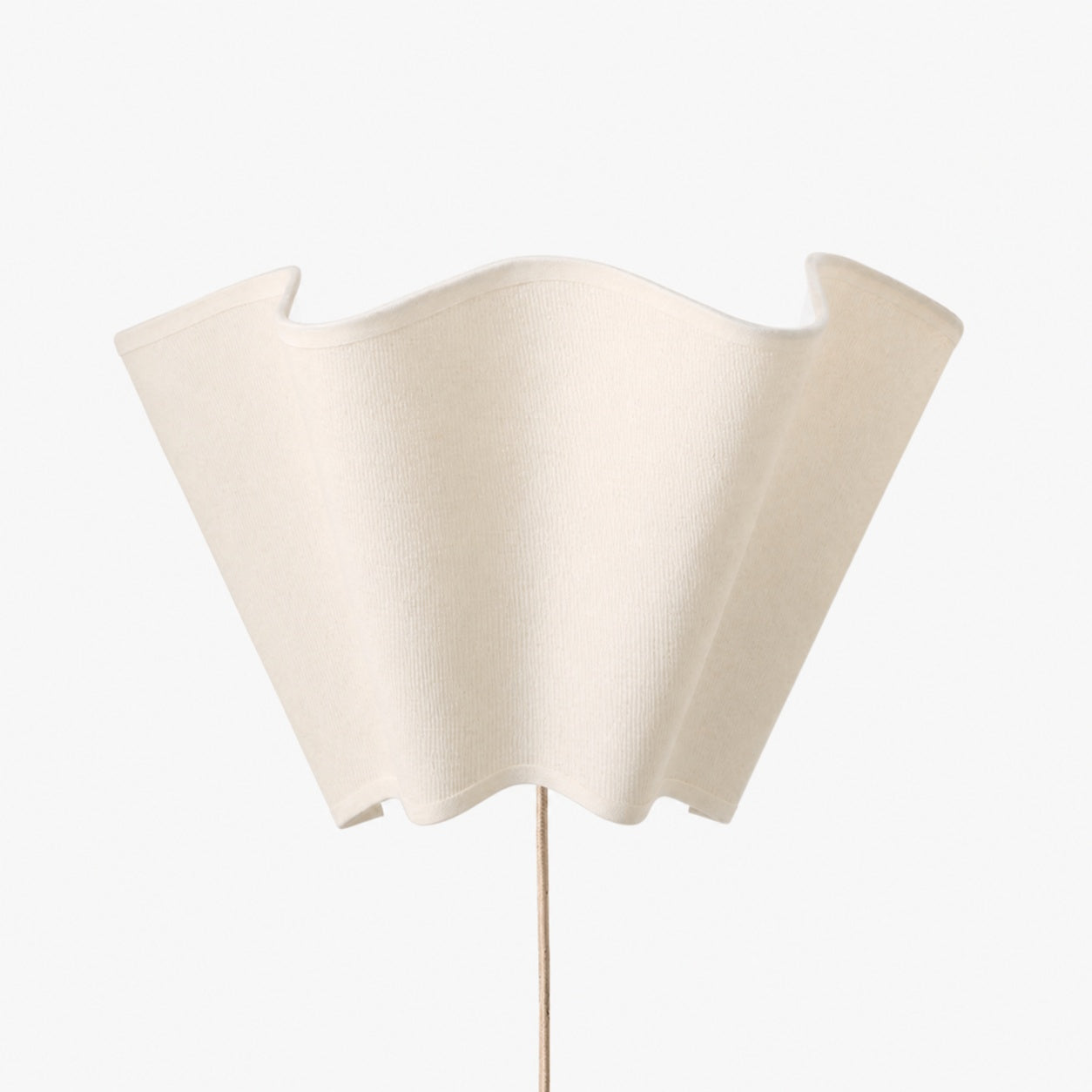 Oslan Modern Plug-In Sconce - Scalloped Ivory Linen Shade Wall Lamp