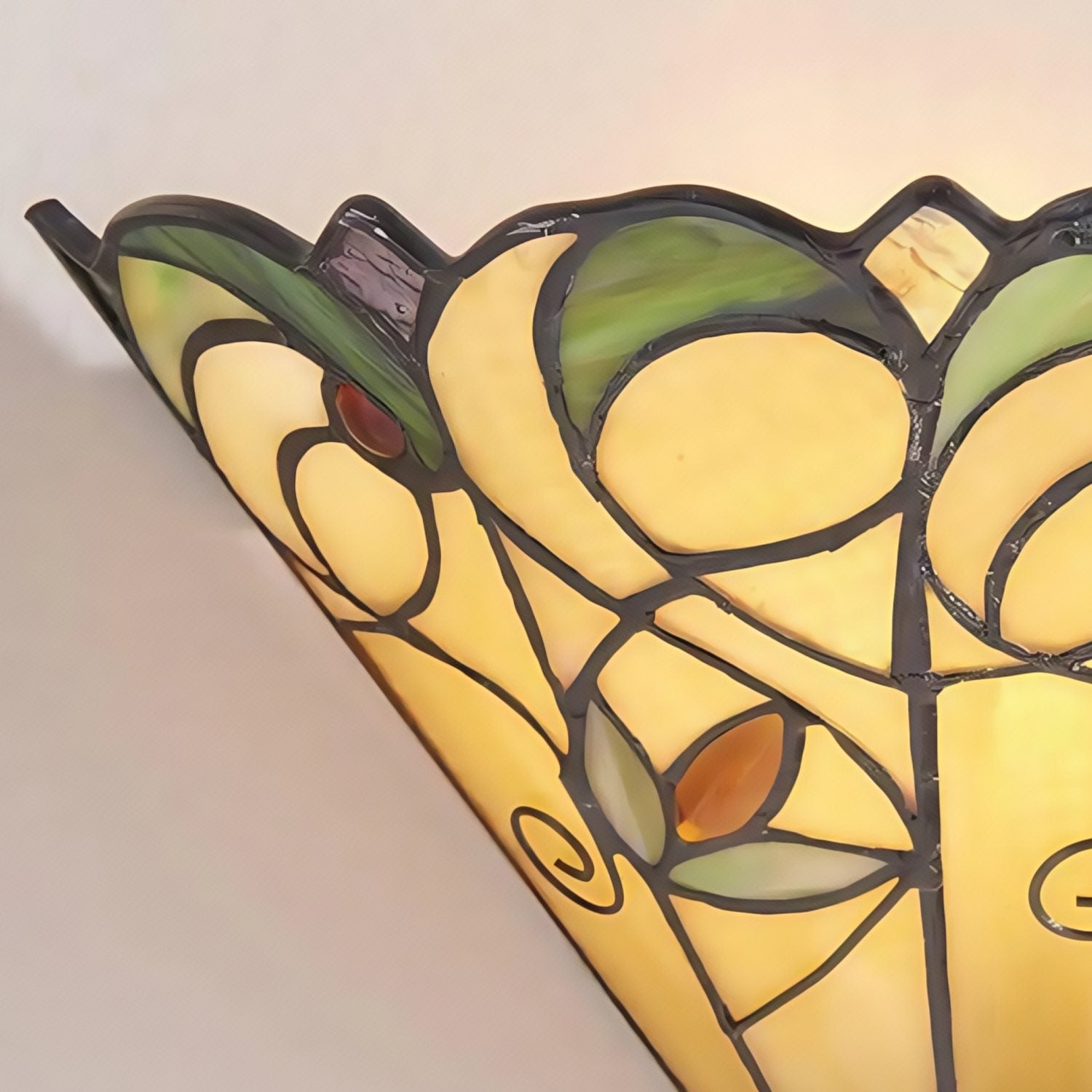 TF Jamelia Art Nouveau Wall Light with Bevelled Glass Shade – Metal Glass Fixture for Hallway or Bedroom