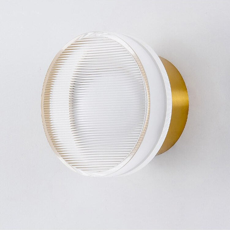 Round Textured Glass Wall Lamp