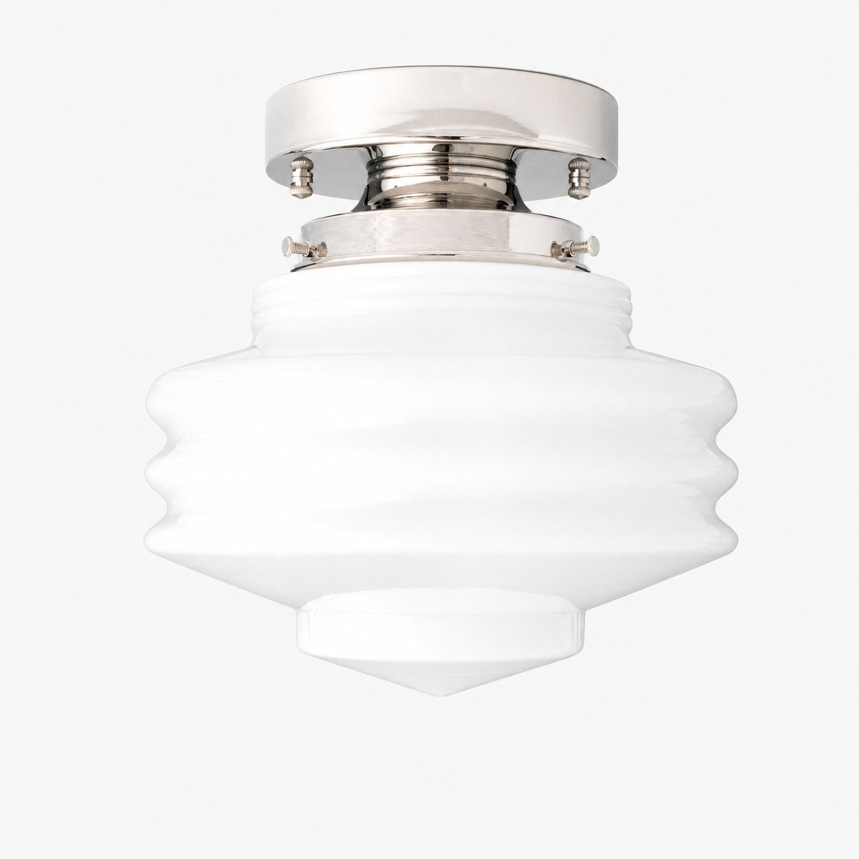 Geotower Glass Art Deco Ceiling Light - Glass Globe - Elegant Home Fixture