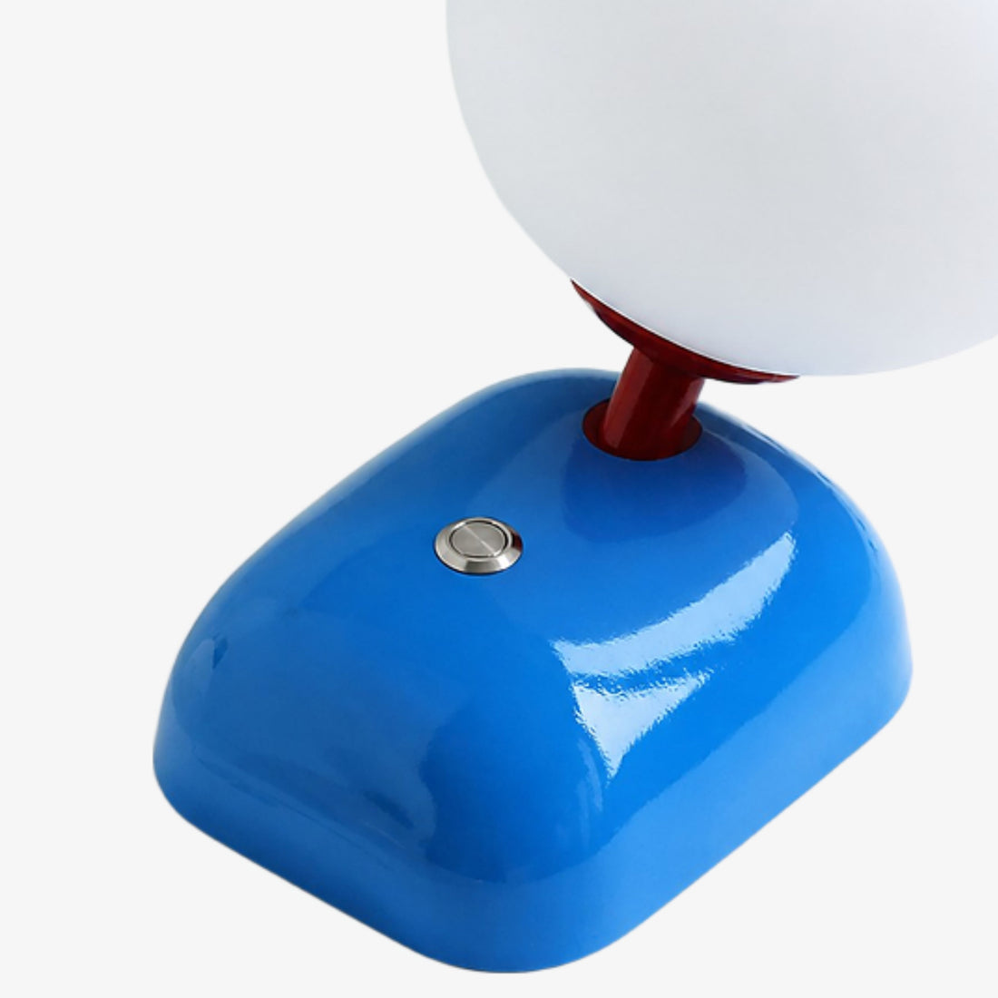 Blue housing and integrated switch detail