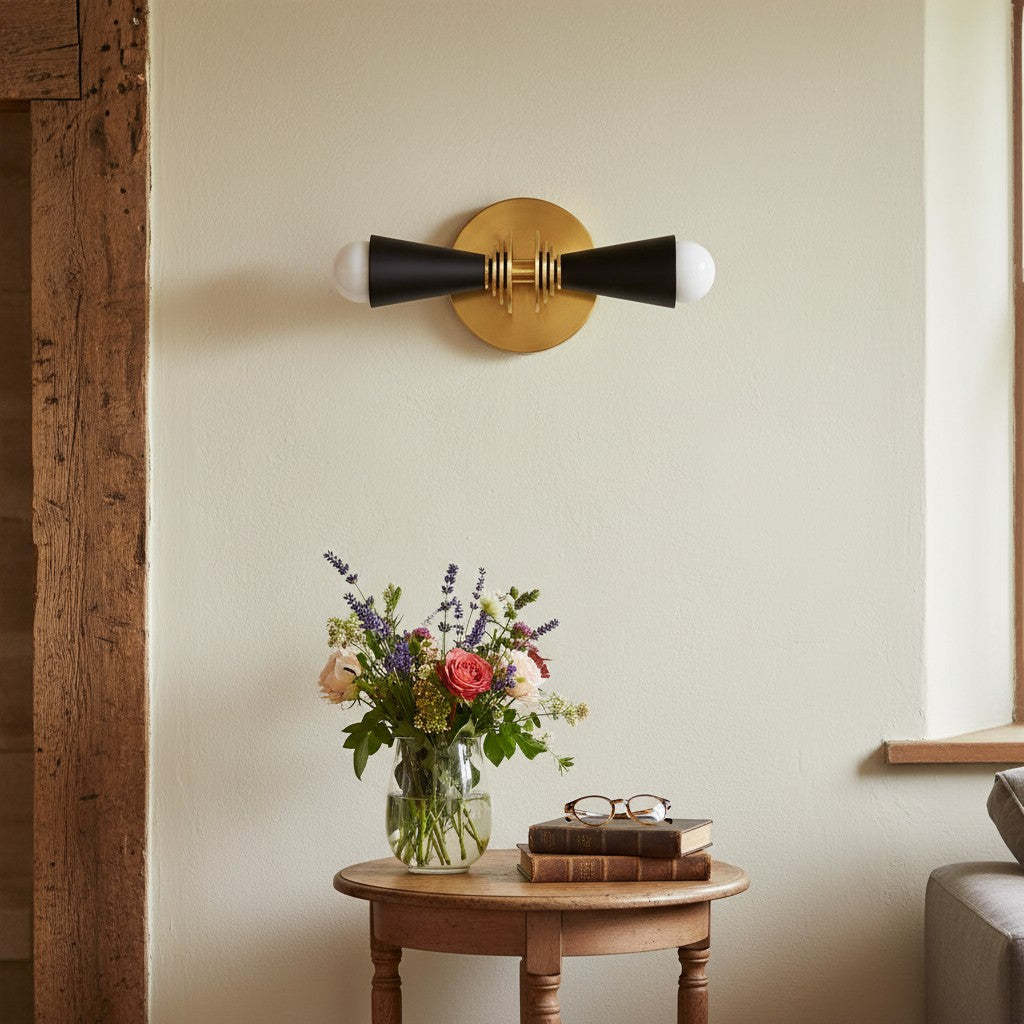 Pyralis Cone Adjustable Vertical & Horizontal Art Deco Lamp – Vanity & Living Room Accent