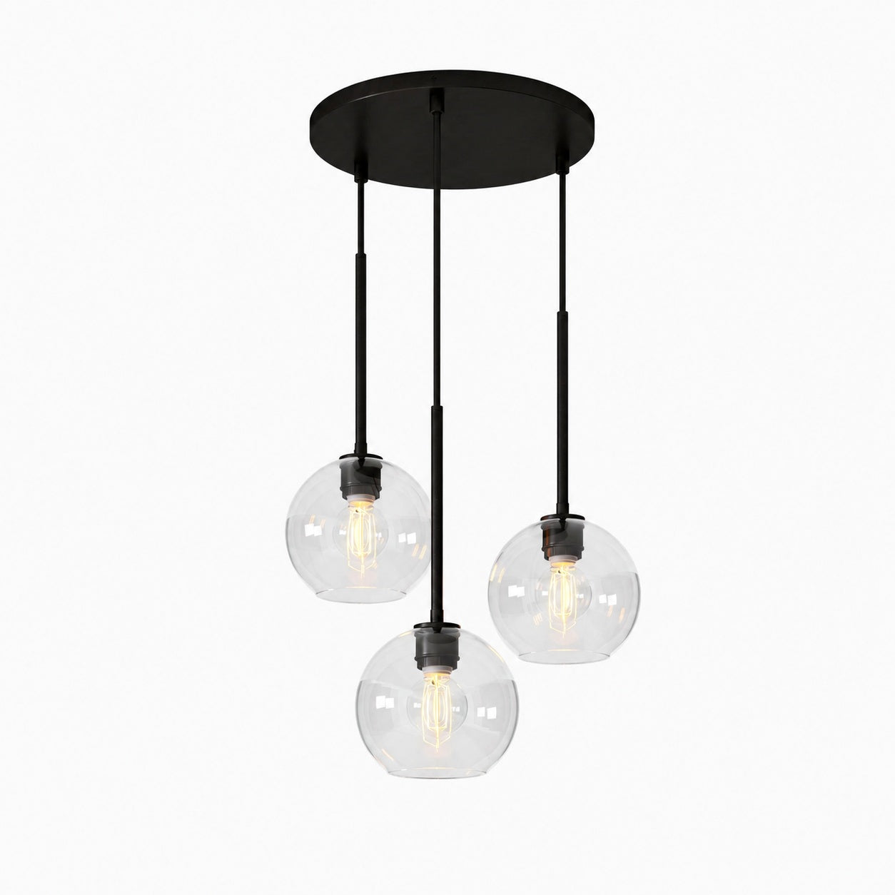 Selvion Minimalist Crystal Chandelier - Handcrafted Glass Sculptural Lighting Fixture