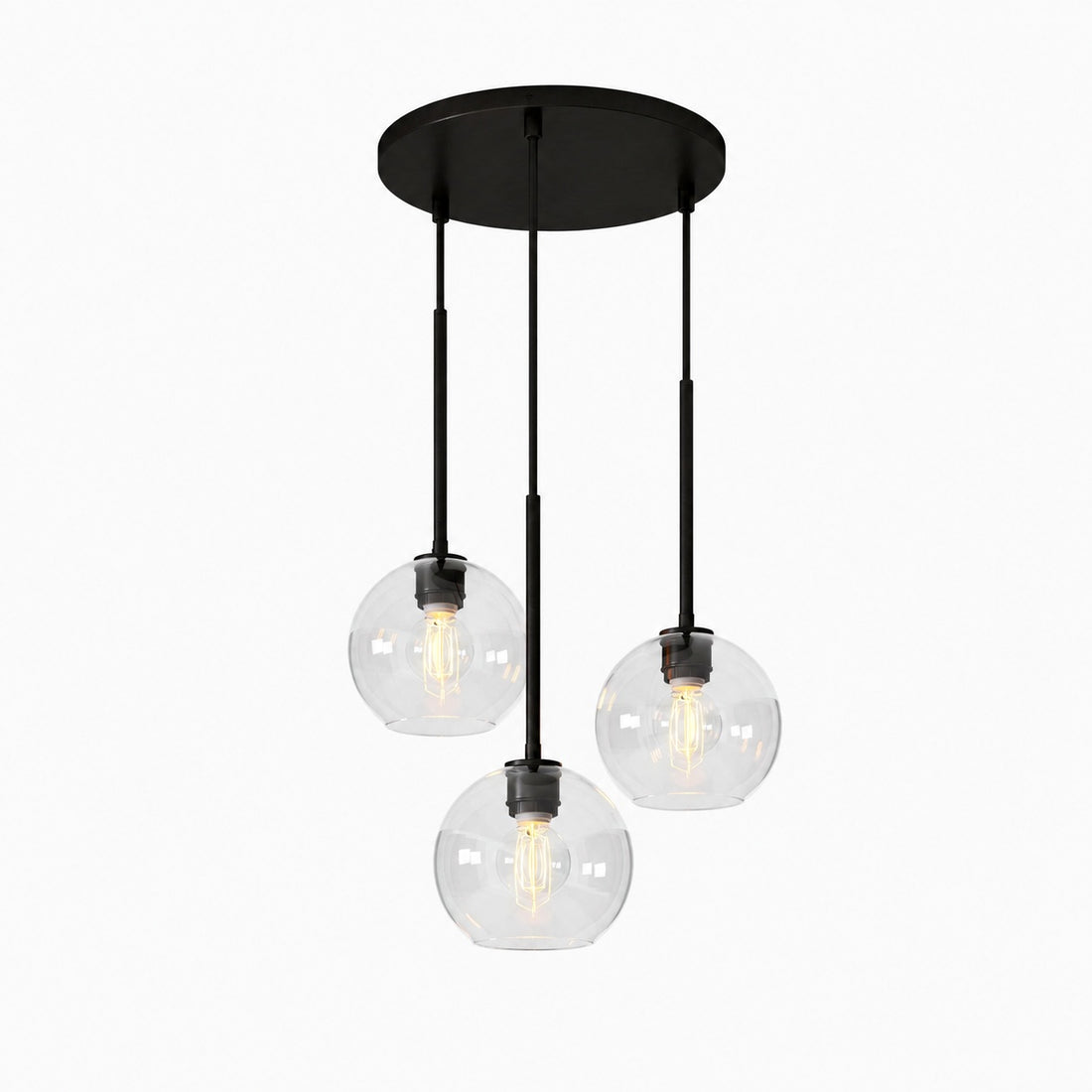 Selvion Minimalist Crystal Chandelier - Handcrafted Glass Sculptural Lighting Fixture