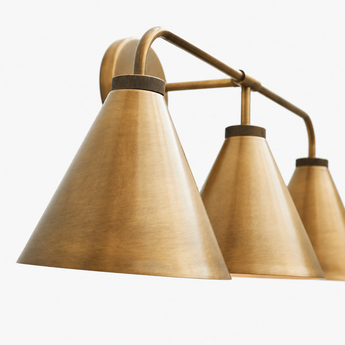 Korvi Iron Tapered Sconce Light - Wall Fixture in Black or Brass