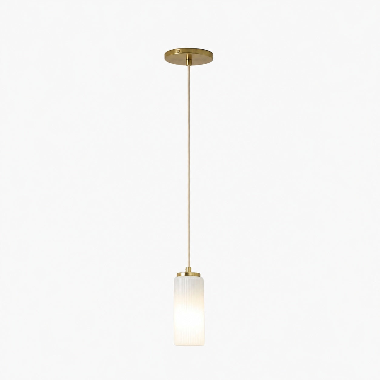 Rivora Fluted Glass Pendant Light – Modern Ribbed Shade