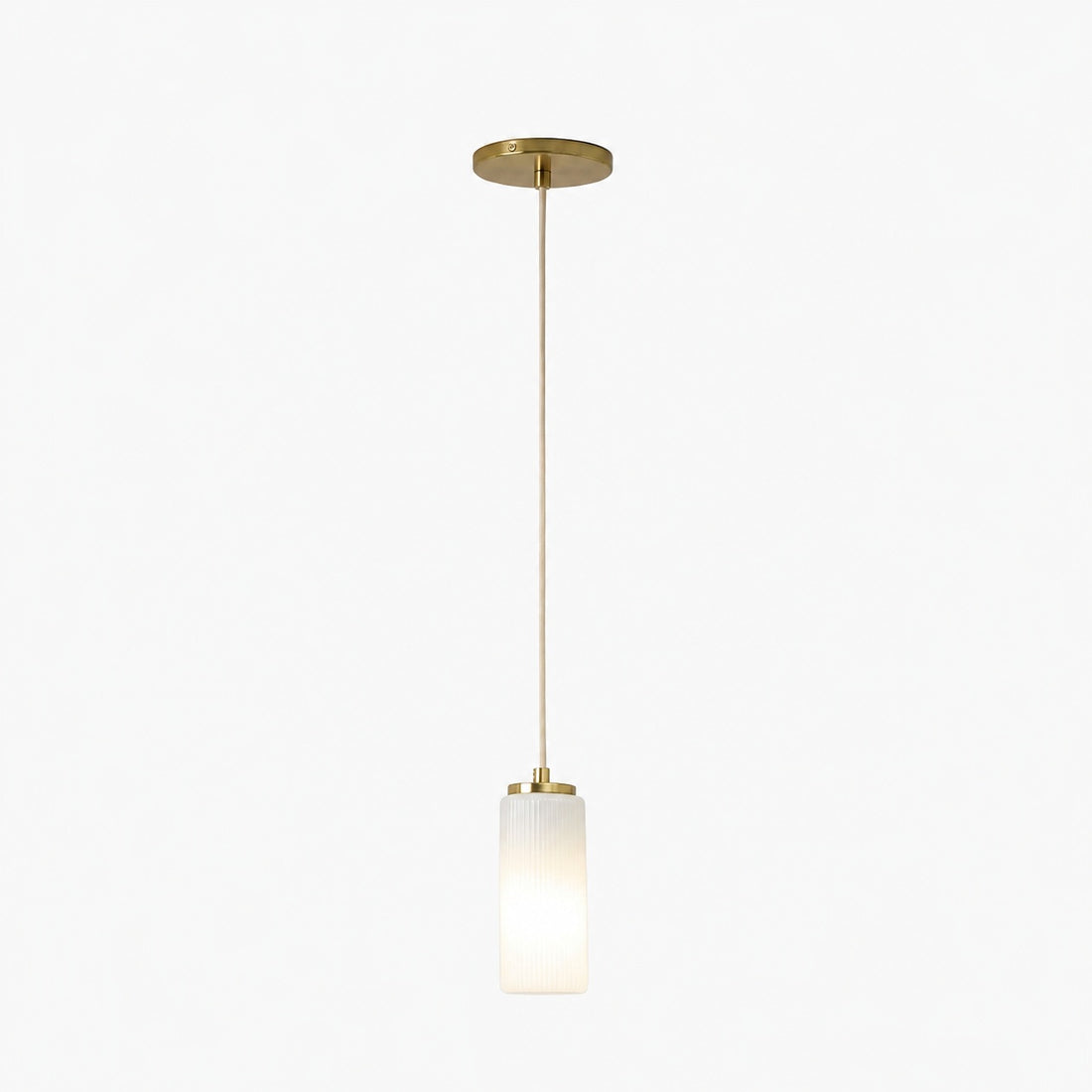 Rivora Fluted Glass Pendant Light – Modern Ribbed Shade