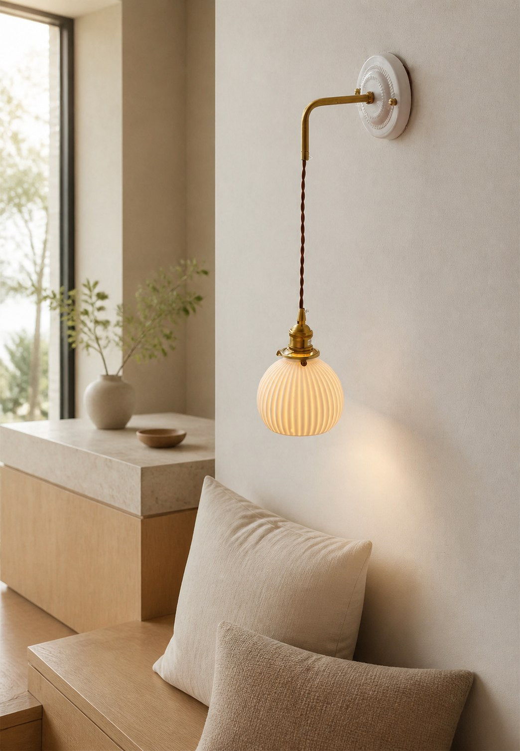 Decorative Ceramic plate Wall Sconce
