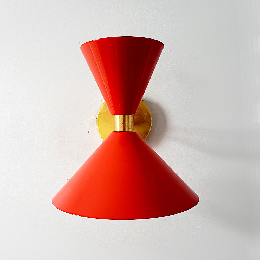 Brass Cone Wall Sconce - Hourglass Lighting for Home Spaces
