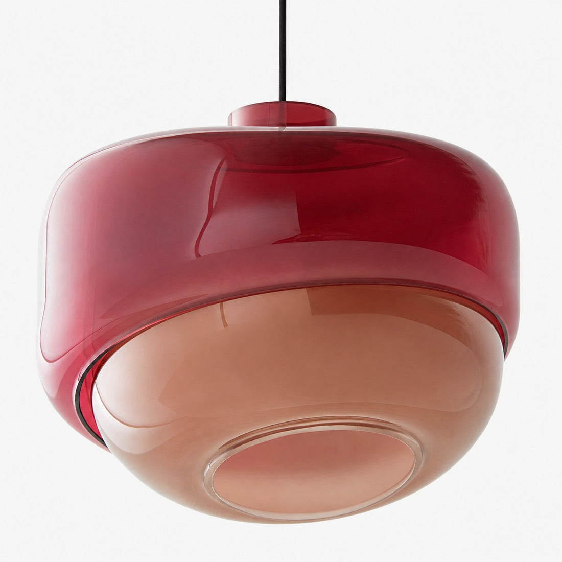 Clinco Modern Mushroom Pendant Light - Colored Glass Hanging Light