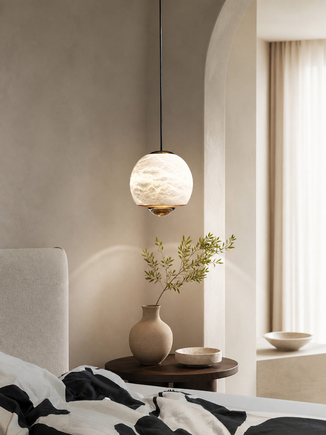 Ferox Alabaster Pendant Light