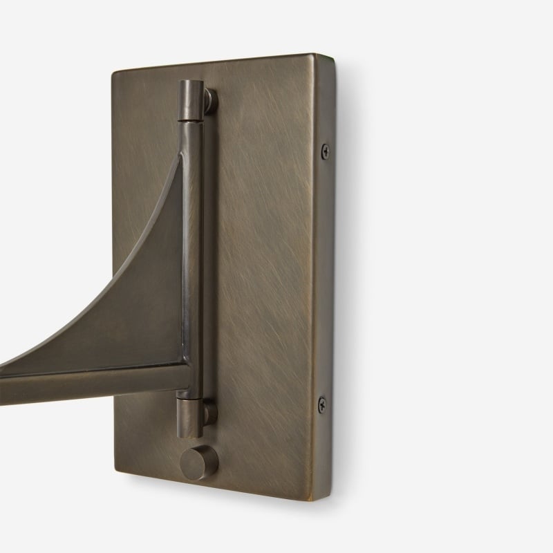 Lumarys Swing-Arm Sconce – Sculptural Linen Shade Wall Lamp in Organic Style for Living or Bedroom