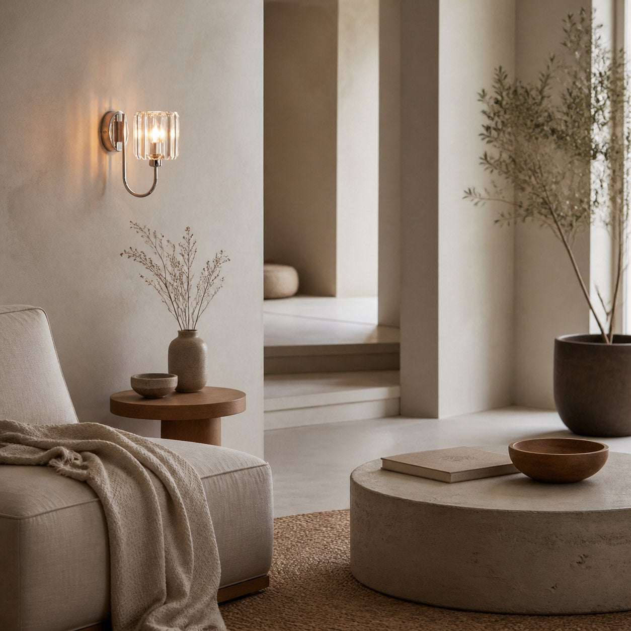 Tracian Wall Mount Sconce with Cut-Glass Shade – Timeless Lighting for Entryways and Living Areas