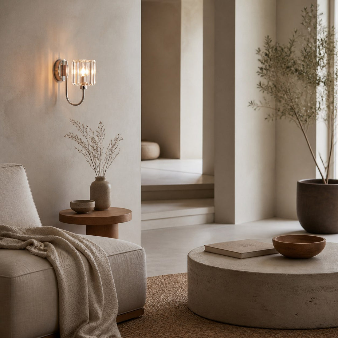 Tracian Wall Mount Sconce with Cut-Glass Shade – Timeless Lighting for Entryways and Living Areas
