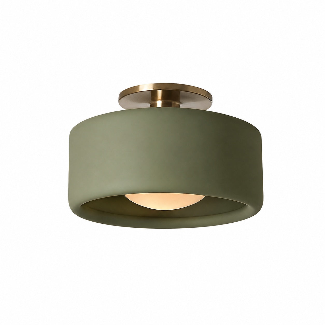 Cerova Modern Porcelain Flush Mount Ceiling Light– Elegant Ivory Shade
