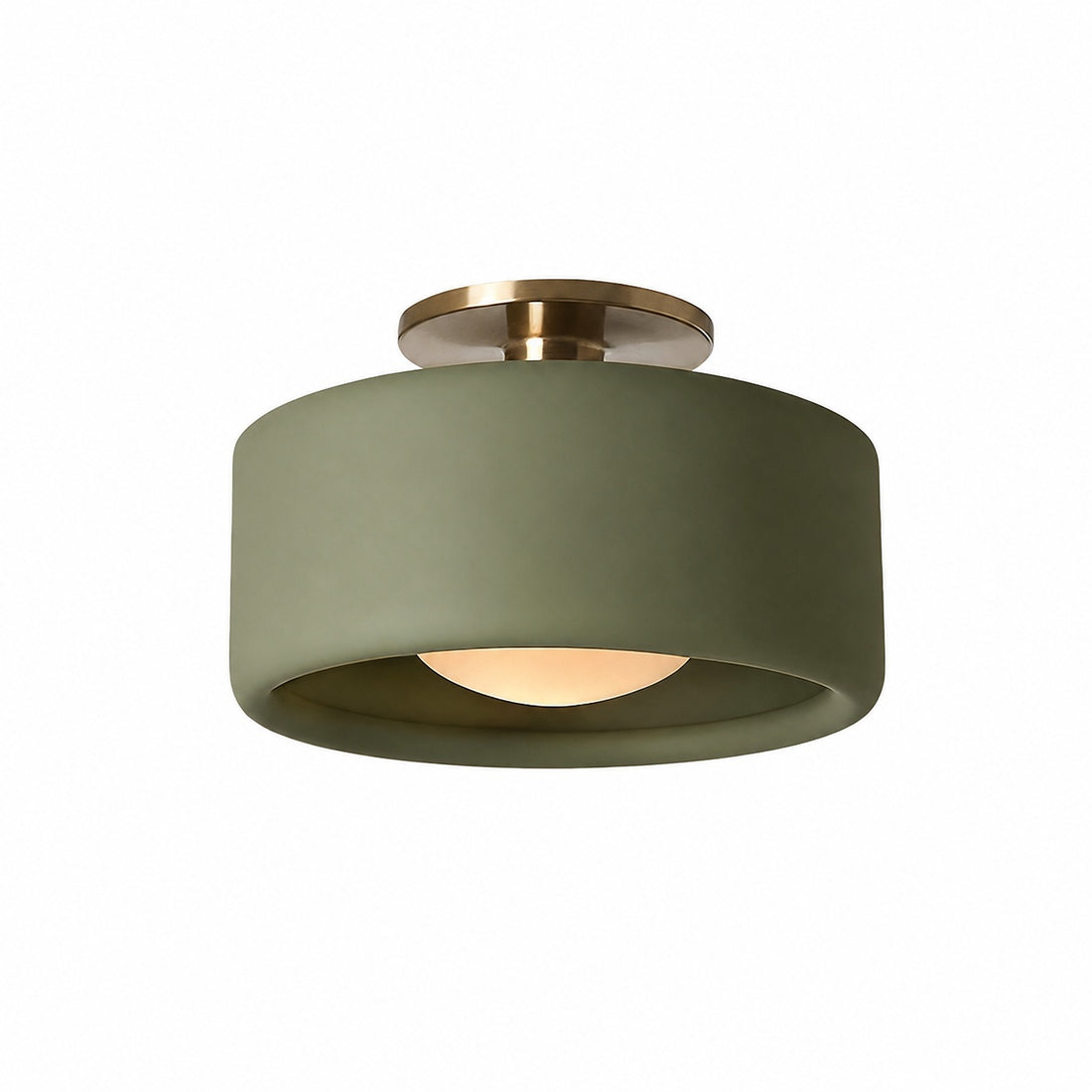 Cerova Modern Porcelain Flush Mount Ceiling Light– Elegant Ivory Shade