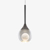 Pearl Black Luma Collection crystal orb teardrop pendant light