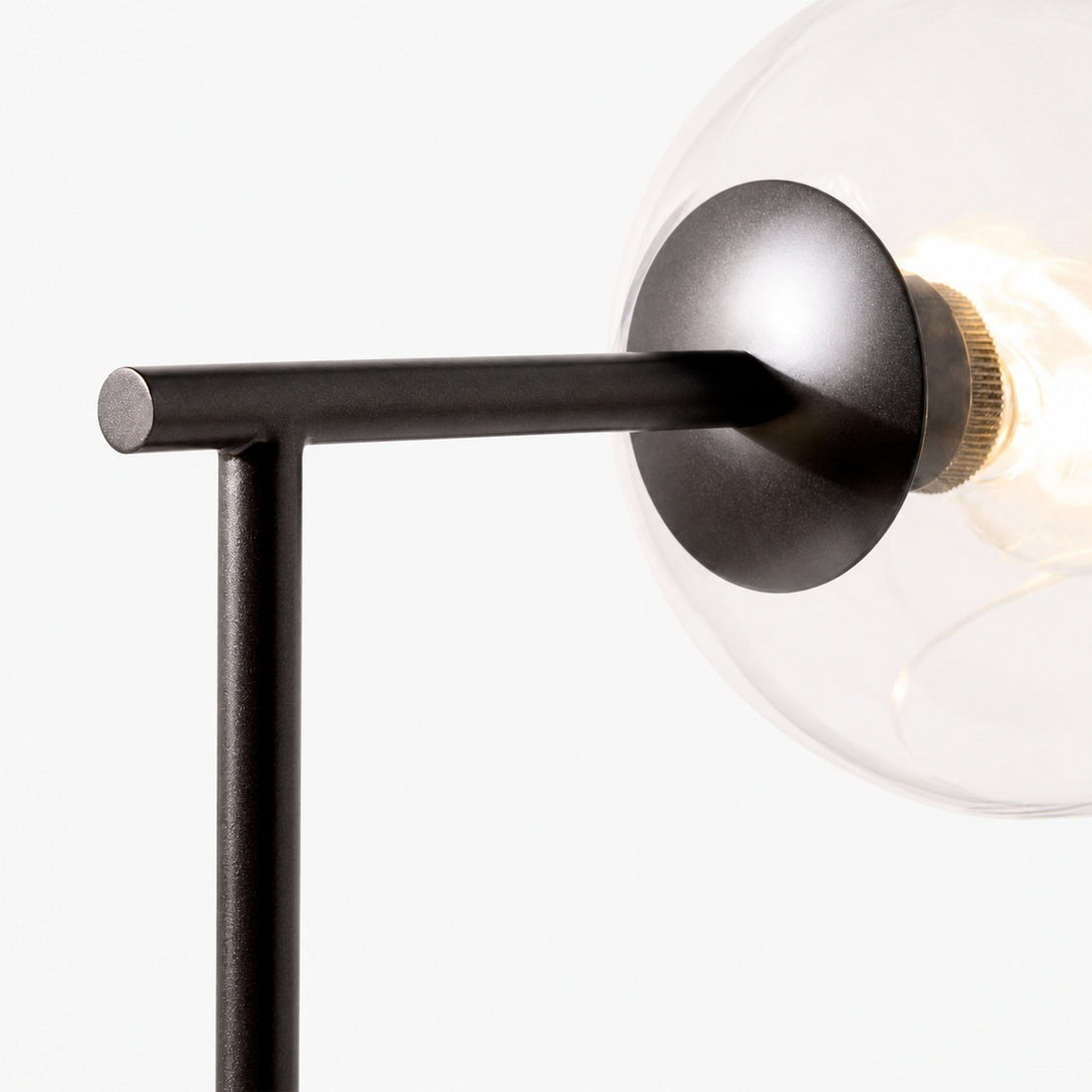 Brina Glass USB Table Lamp - Modern Bedside Desk Light with Style