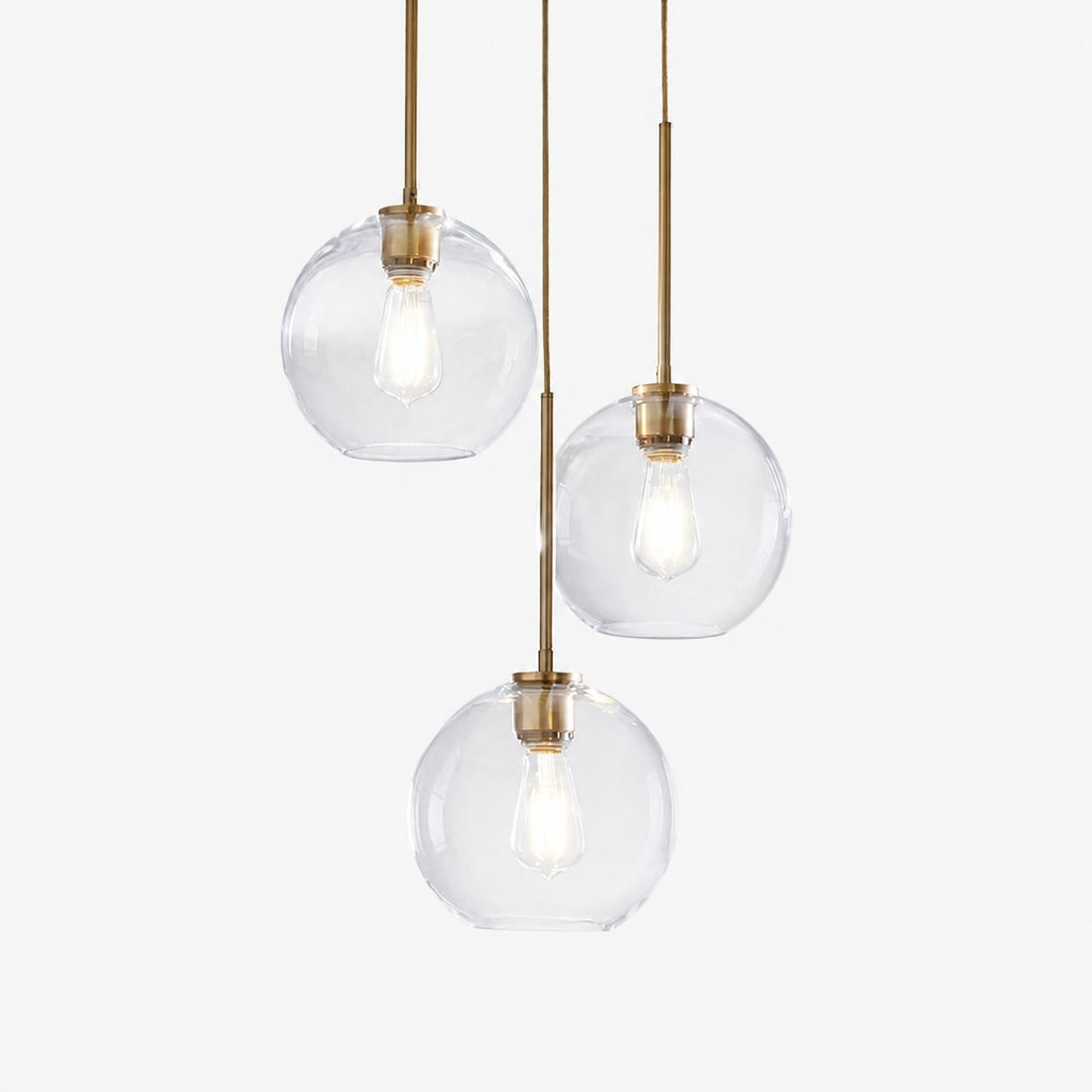 Selvion Minimalist Crystal Chandelier - Handcrafted Glass Sculptural Lighting Fixture
