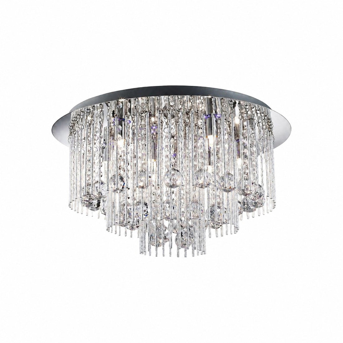 Virelis 8 Light Twist Tubes Ceiling Light – Modern Crystal Design for Dining Rooms or Lounges