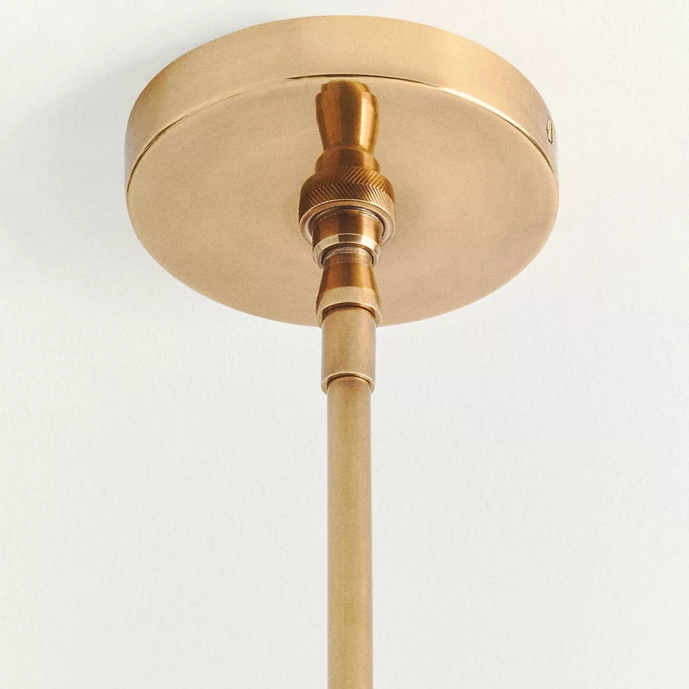 Foldray Scalloped Linear Chandelier - Leather Style for Dining Room