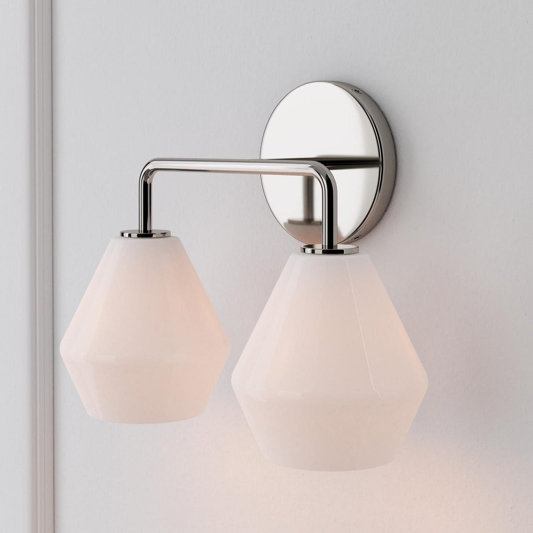 Merin Multi Head Dressing Table Wall Lamp - Metal And Glass Sculptural Lamp