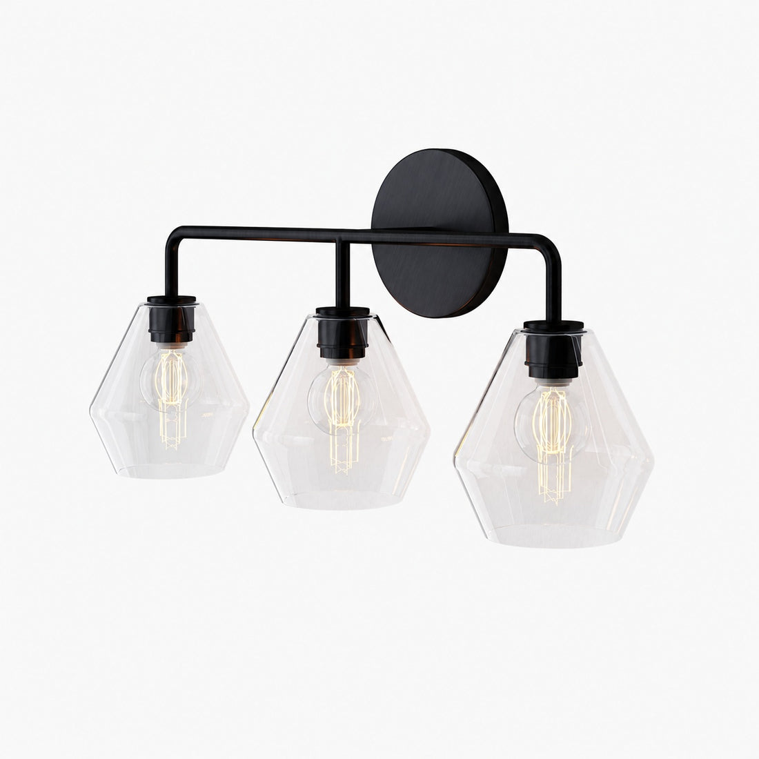 Merin Multi Head Dressing Table Wall Lamp - Metal And Glass Sculptural Lamp