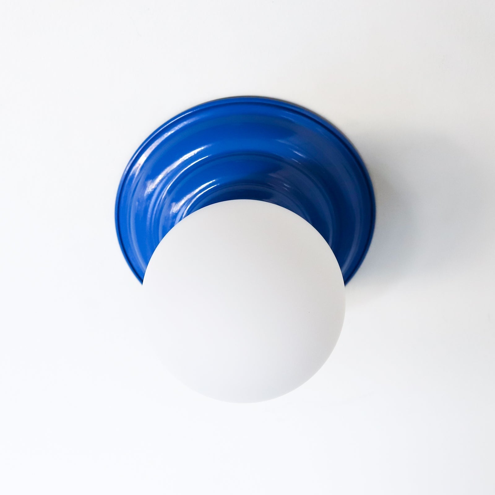 Retro Flushmount Ceiling Light or Wall Sconce - Minimalist Glass Globe