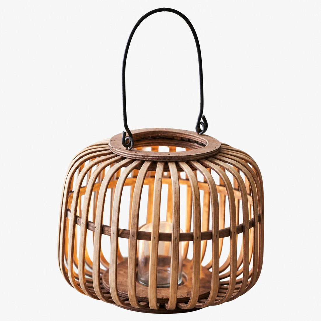 Yumeko Ambient Table Lamp - Open Bamboo Cage Design Stylish and Eco Friendly for Living & Bedroom