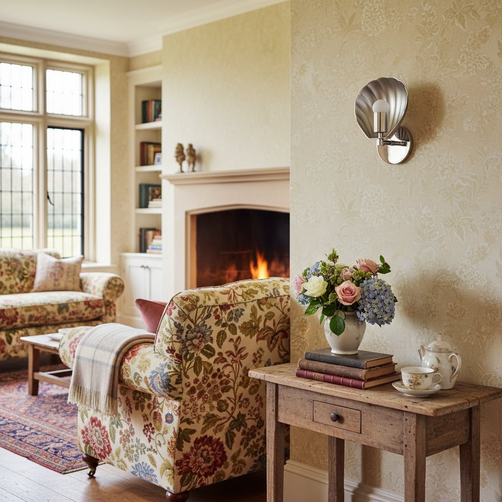 Luminara Modern Art Deco Scalloped Shell Wall Sconce – Hallway & Bedroom Accent Lamp