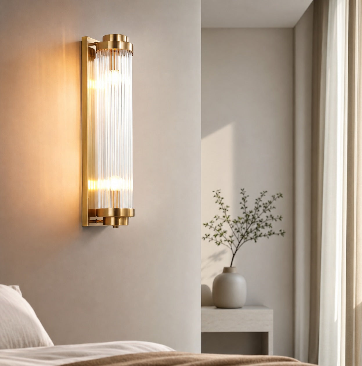 Pillar Offset Wall Lamp