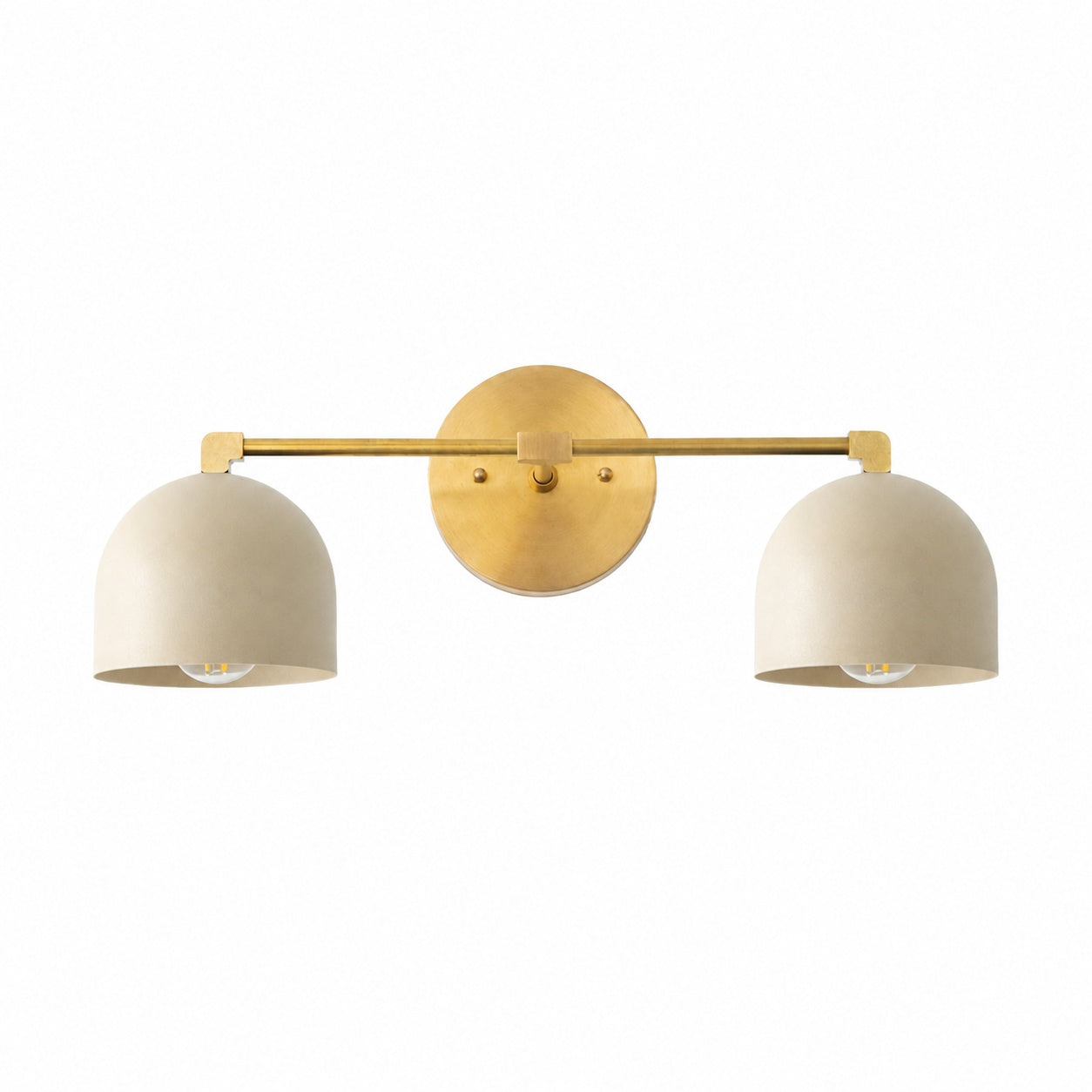 Metio Dome Mid-Century Deep Ball Vanity Lamp - Brass Wall Sconce