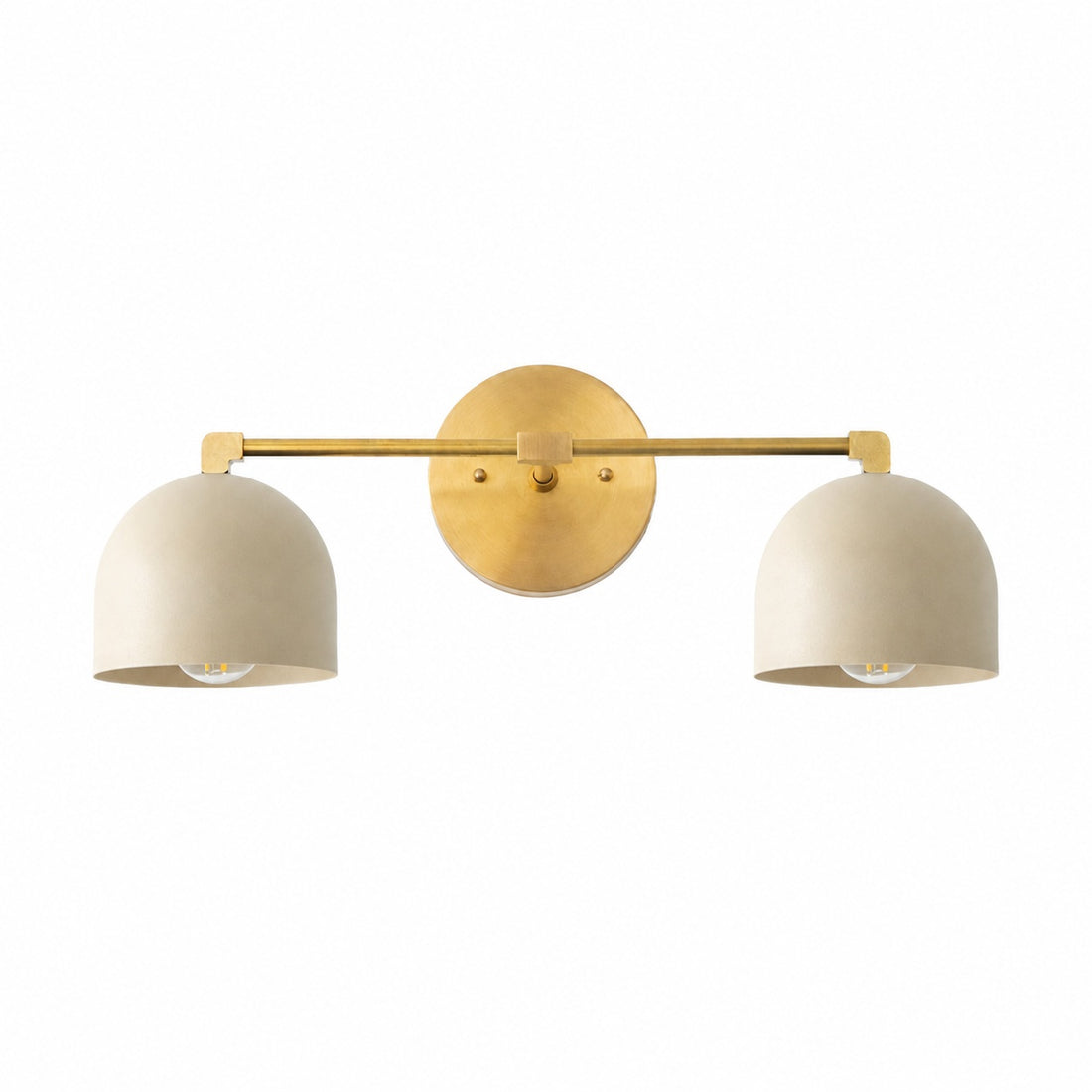 Metio Dome Mid-Century Deep Ball Vanity Lamp - Brass Wall Sconce