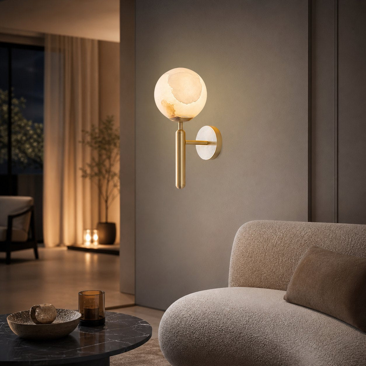 Mian Alabaster Wall Lamp