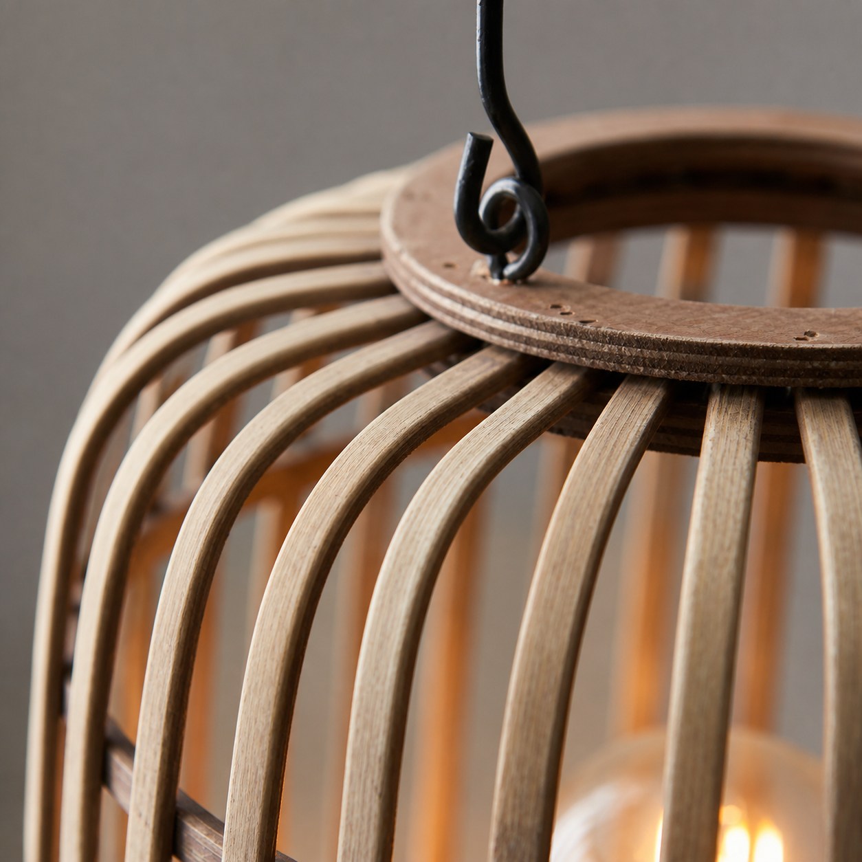 Yumeko Ambient Table Lamp - Open Bamboo Cage Design Stylish and Eco Friendly for Living & Bedroom