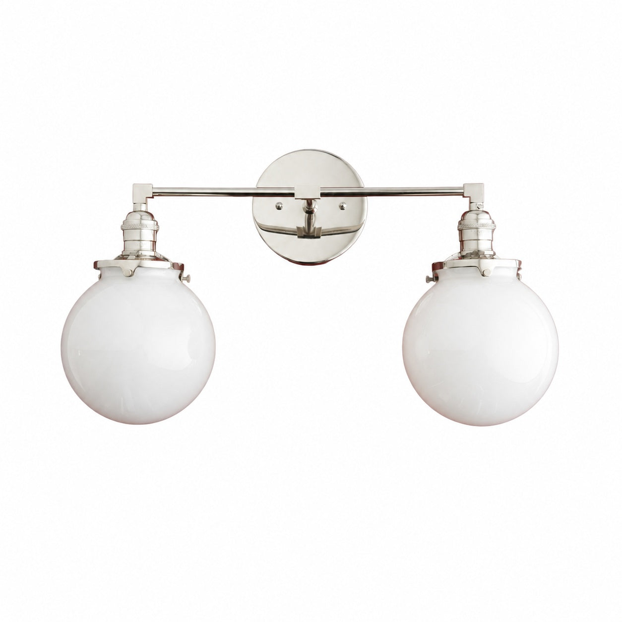 Lumio Globe Glass Globe Vanity Light - Modern Two Light Bathroom Sconce