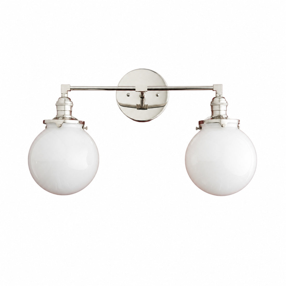 Lumio Globe Glass Globe Vanity Light - Modern Two Light Bathroom Sconce