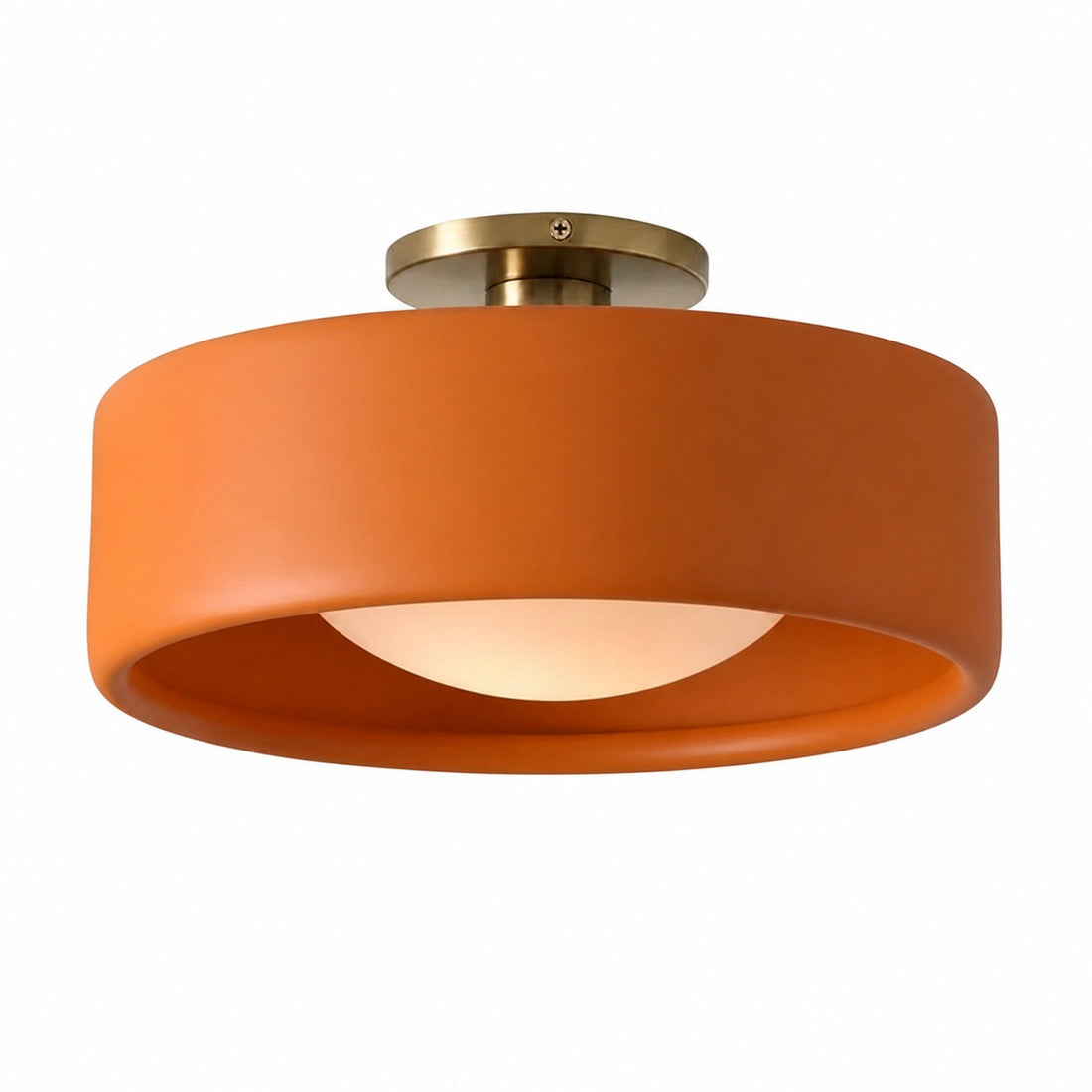 Cerova Modern Porcelain Flush Mount Ceiling Light– Elegant Ivory Shade
