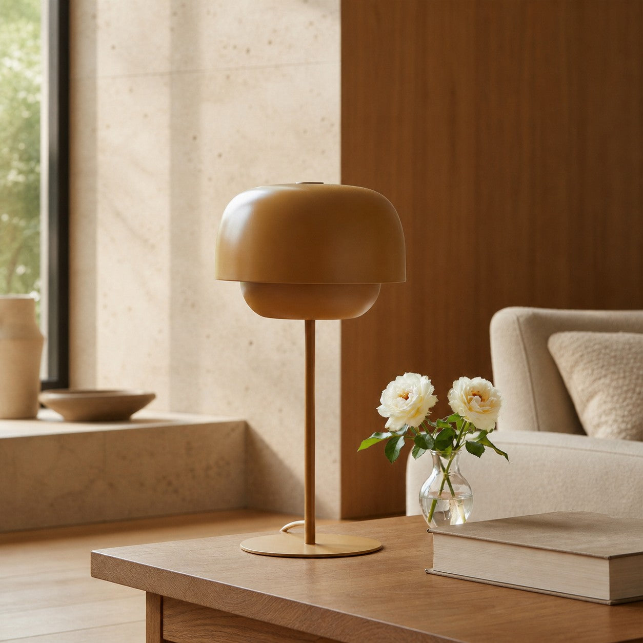 Clinco Contemporary Metal Table Lamp- Retro-Inspired Dome Design