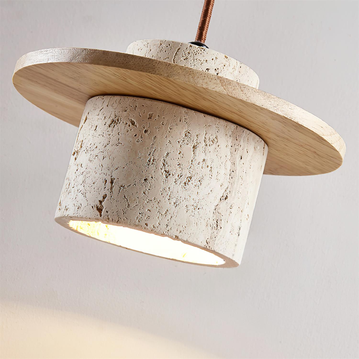 Retro Wabi Sabi Textured Travertine Wall Lamp