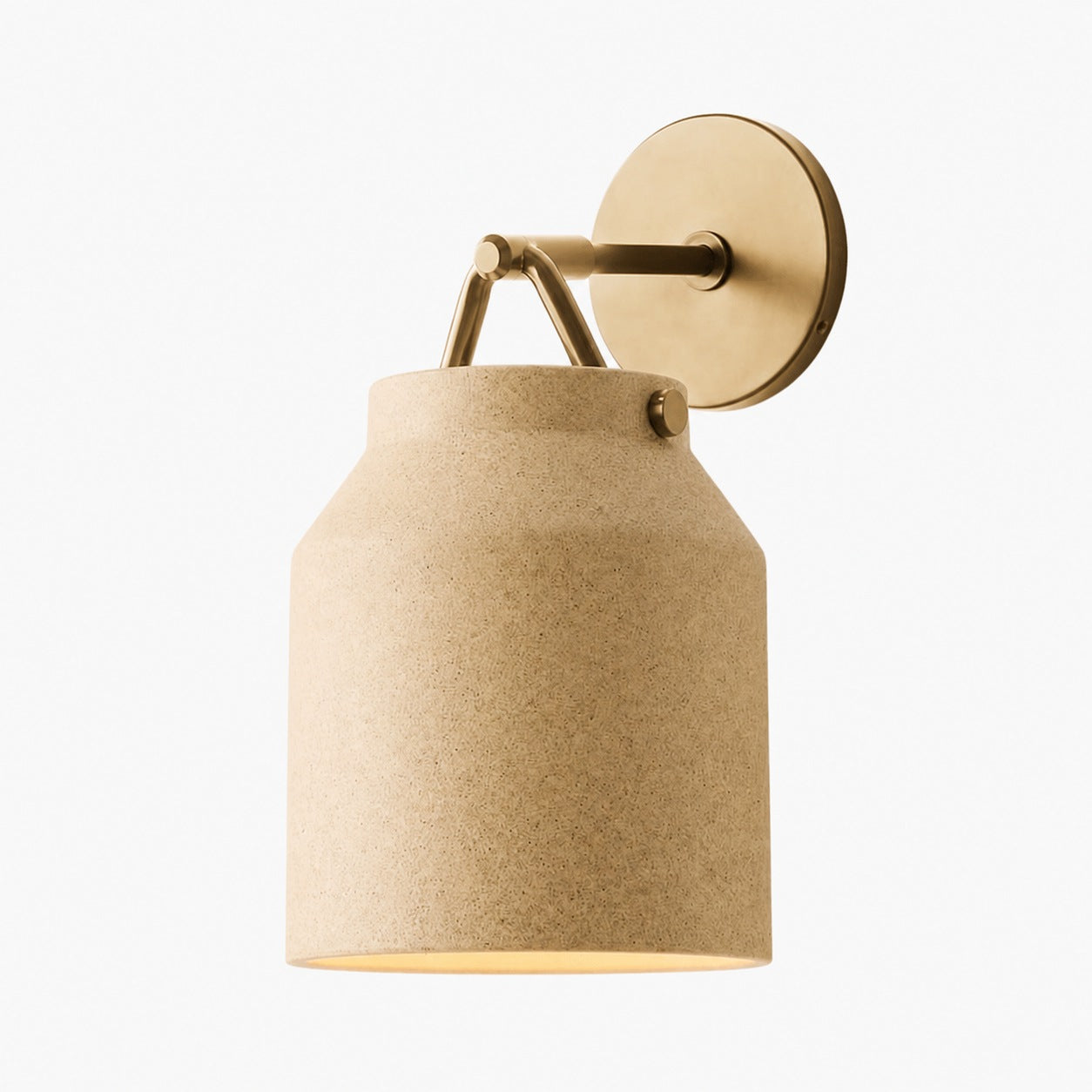 Hanton Modern Minimalist Brass and Glass Sconce – Damp Rated for Bathrooms