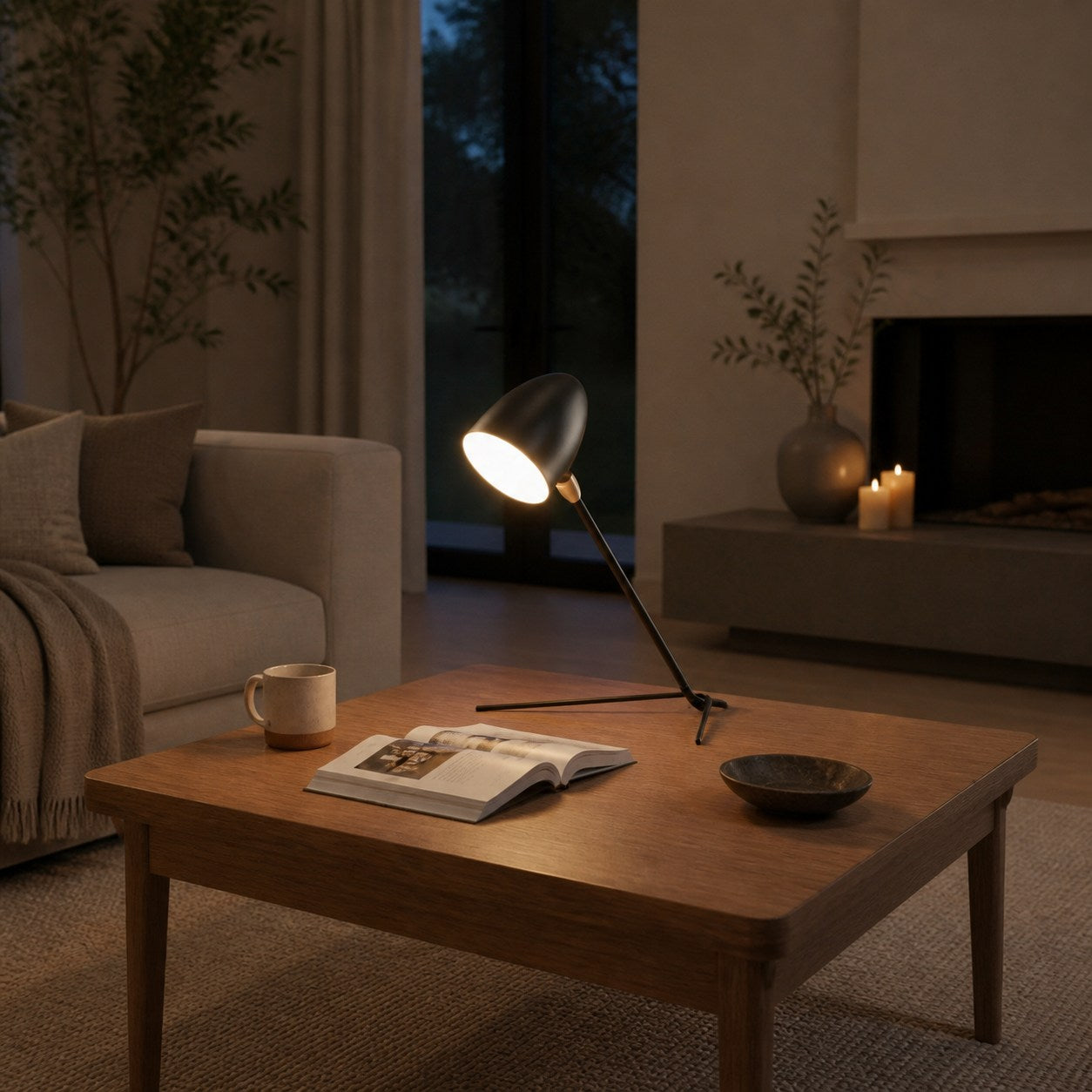 Solavo Modern Tripod Table Lamp with Metal Materials for Living Room