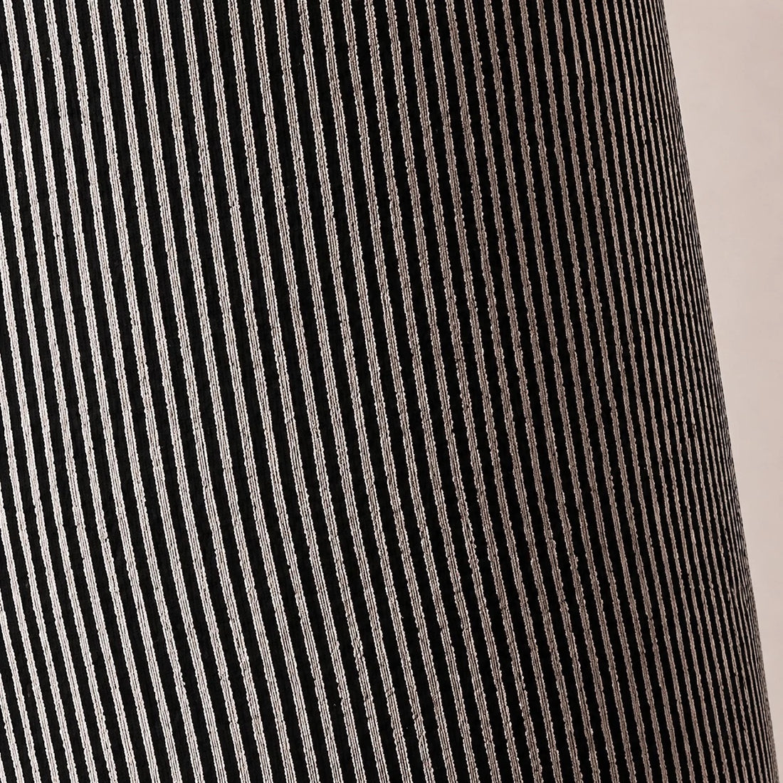 Close-up of gray striped fabric texture