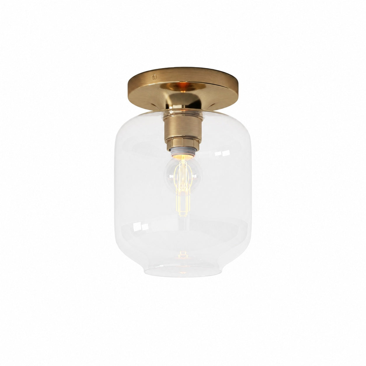 Lumivelle Sculptural Flush Mount Light – Modern Glass Ceiling Lamp
