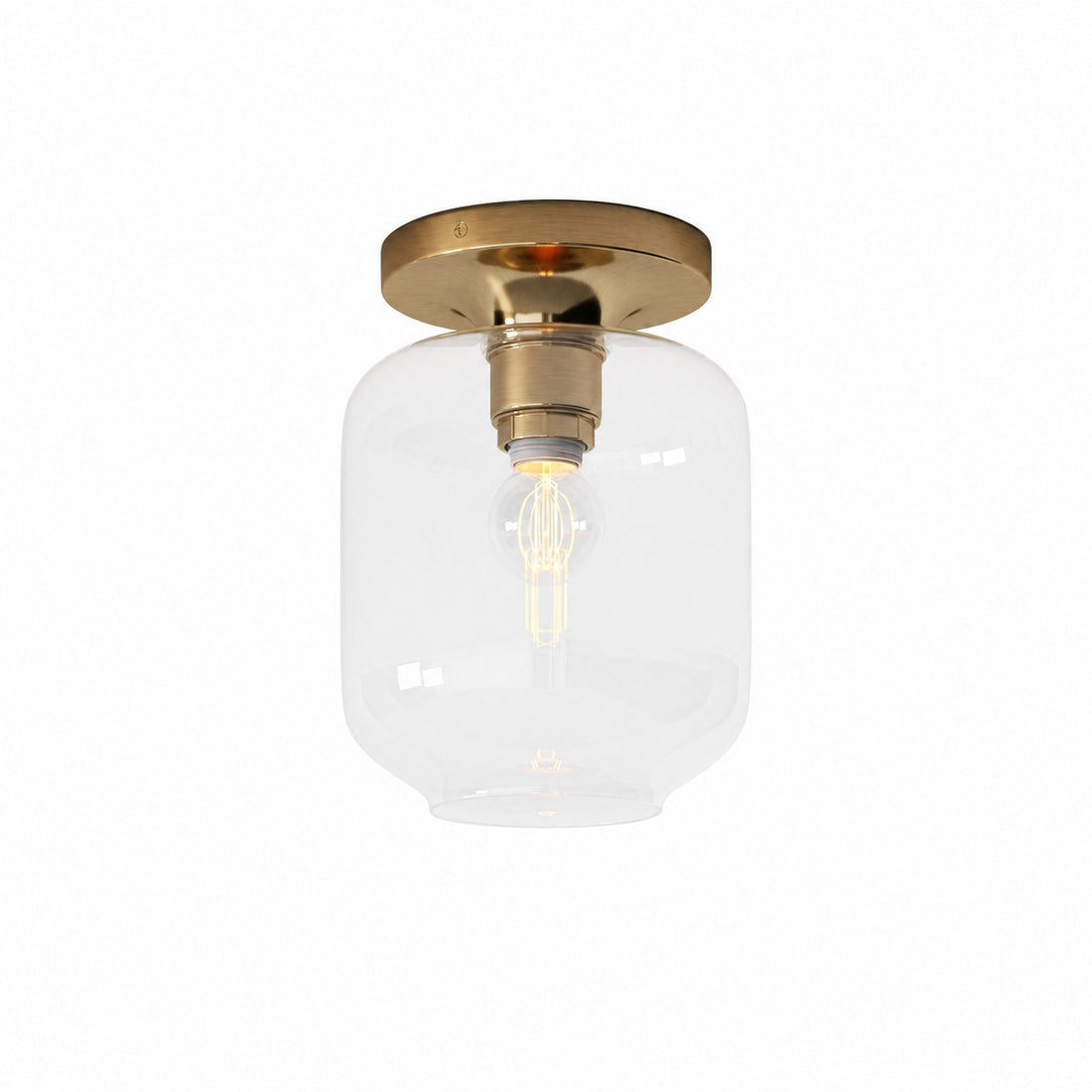 Lumivelle Sculptural Flush Mount Light – Modern Glass Ceiling Lamp