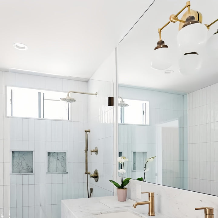 Double McMain Wall Sconce - Metal Glass Bubble Pop Vanity Wall Light