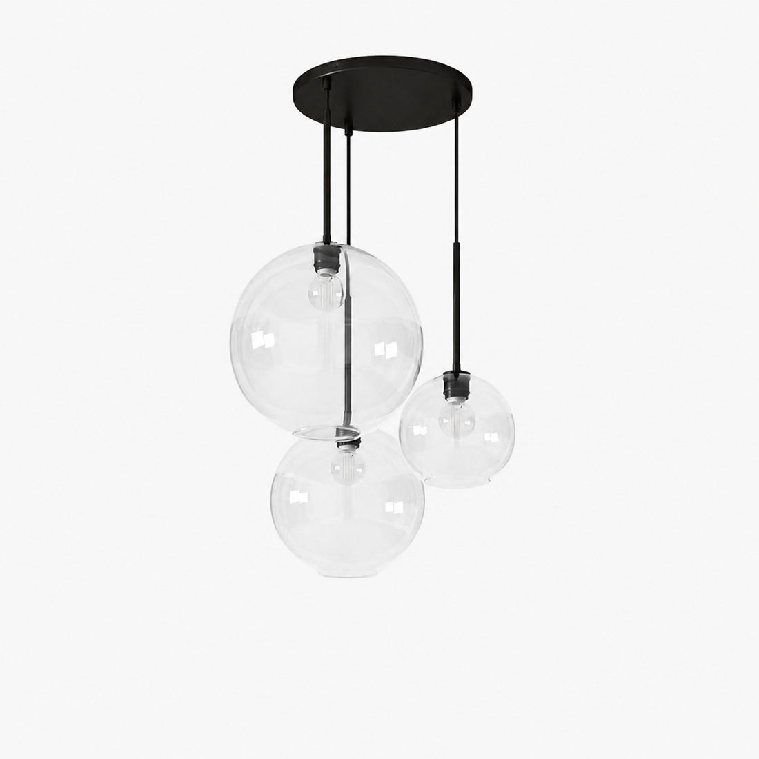 Selvion Minimalist Crystal Chandelier - Handcrafted Glass Sculptural Lighting Fixture