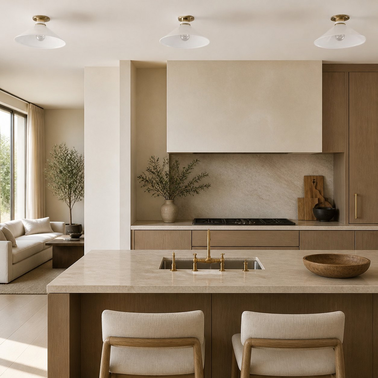 Aurenza Flush Mount – Farmhouse Ceiling Light with Simple Elegant Design